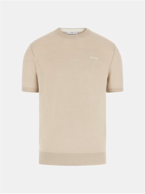 T-shirt con logo lavorato a maglia GUESS | M6GR03Z0556/G1CA